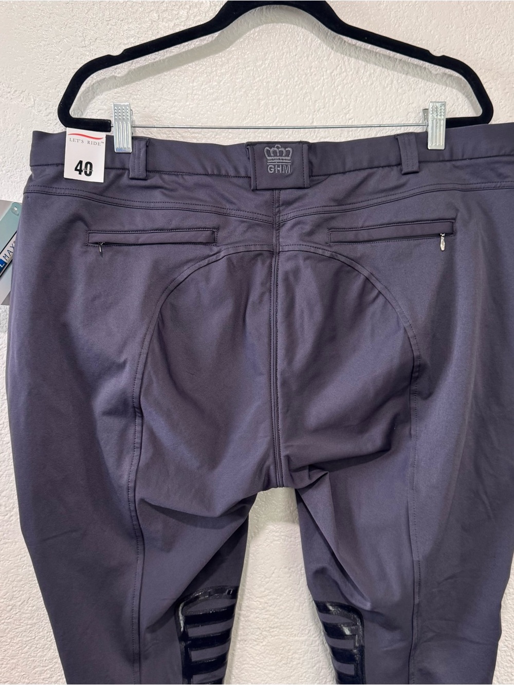 Men's Black Performance Riding Breeches - Picture 8 of 10